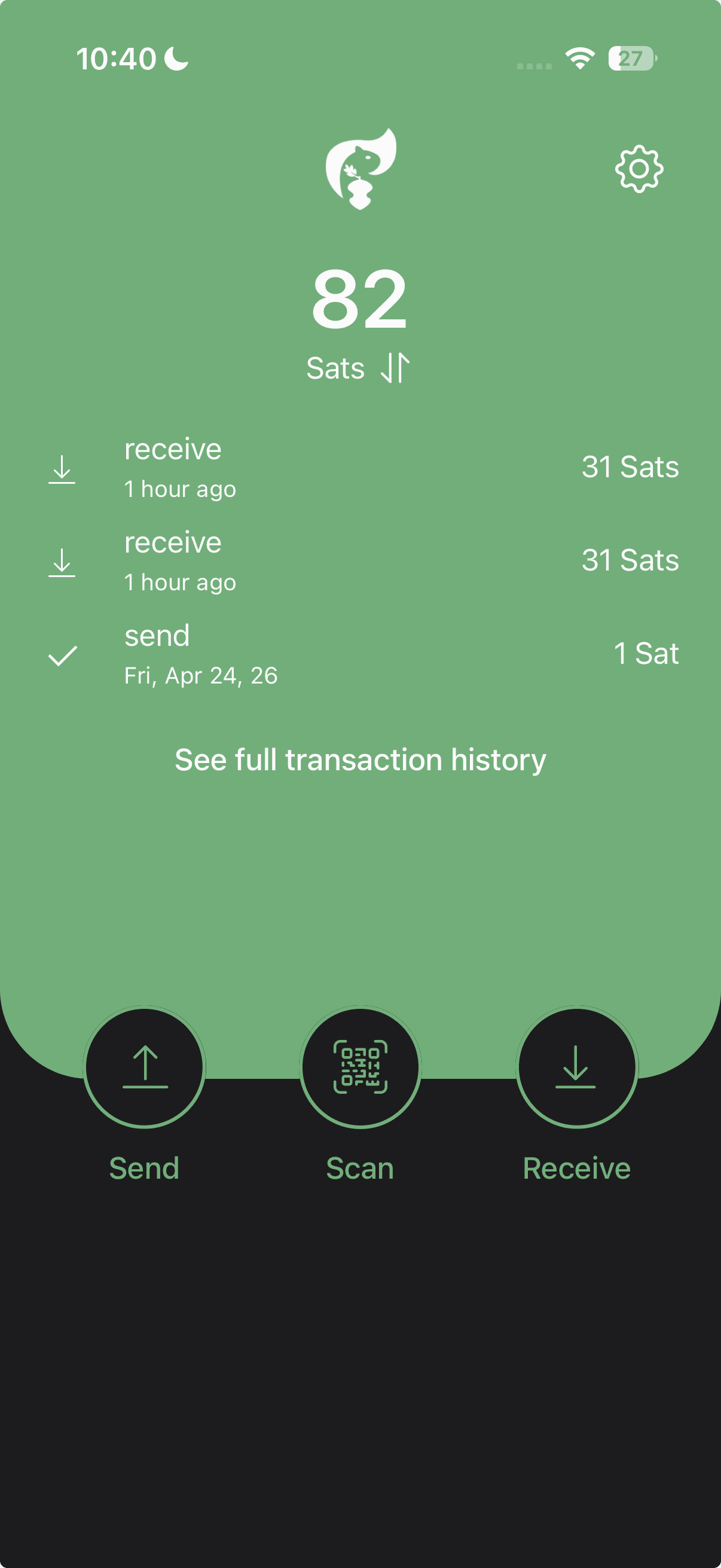 The eNuts iOS wallet